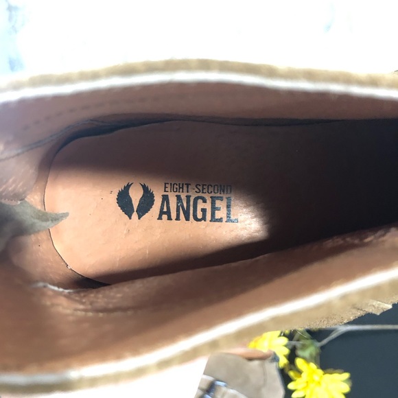 Eight Second Angel Bailey Double Buckle Bootie cowgirl western Boots suede 9.5 - Picture 7 of 9